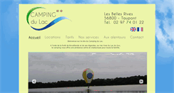 Desktop Screenshot of camping-du-lac-ploermel.com